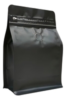 Sacs d'emballage en plastique épais à fond carré, 12 oz, pour café, personnalisables, avec fermeture éclair – Vente chaude