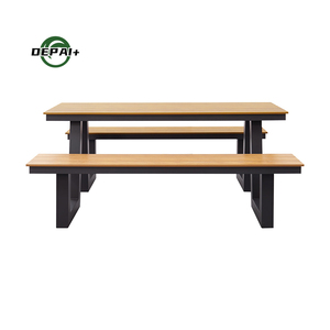 Set da Pranzo per Esterni Personalizzato <span class=keywords><strong>con</strong></span> Tavolo <span class=keywords><strong>e</strong></span> Panchina in Legno per Picnic <span class=keywords><strong>e</strong></span> Caffè - Product Image 1