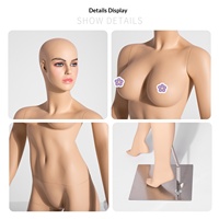 Mannequin réaliste en fibre de verre pour vitrine de magasin de vêtements, modèle humain grandeur nature, teint de peau, maquillage, femme