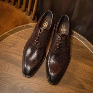 Knitted Pointed-Toe Business <b>Shoes</b> Anti-Slip Lace-Up Design Breathable Waterproof <b>Height</b>-<b>Increasing</b> Autumn <b>Shoes</b> for Men - Product Image 2