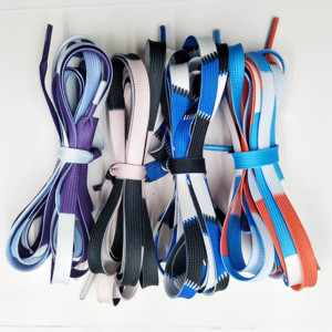 Lacets imprimés numériquement avec embouts en plastique, lacets creux, lacets personnalisés avec logo pour usine de lacets de chaussures - Product Image 1