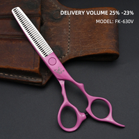 Nouveau japon acier rose ciseaux à cheveux 6.0 pouces ciseaux de coiffure professionnels v-dents 440C cisaillement amincissant
