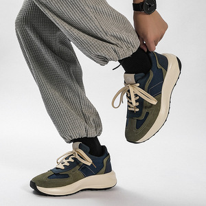 New Styles Top Quality Suede <b>Leather</b> Upper Fashion Chunky <b>Sneakers</b> Fitness Walking Shoes for Men - Product Image 5