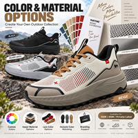 Chaussures de trail pour hommes à bout large, à lacets rapides, pour la randonnée en extérieur, personnalisables (Logo, OEM, ODM)