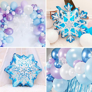 <span class=keywords><strong>Globos</strong></span> de <span class=keywords><strong>fiesta</strong></span> con temática de Amazon <span class=keywords><strong>Frozen</strong></span>, Kit de arco de guirnalda, lámina de copos de nieve para decoración de <span class=keywords><strong>fiesta</strong></span> de cumpleaños para niños - Product Image 2