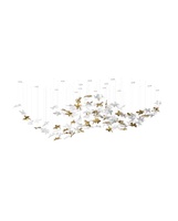 Décoration intérieure pour salon, lustre suspendu en verre fait main avec LED, décoration de hall d'hôtel, lustre moderne en cristal