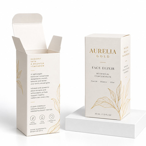 Aurelia Gold Elixir Facial Concentrado Botánico Impreso a Todo Color 30ml Caja Rígida con Impresión en Lámina Dorada - Product Image 1