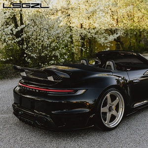 Кованое колесо из 2 частей, 18, 20, 22 дюйма, 5x114,3, 5x130, 6x139,7, 5x112, 5x120, полированная прозрачная глубокая губа для роскошных 911 турбин - Product Image 3