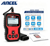 ANCEL VD500 Scanner OBD2 pour VW Audi Skoda Seat, outil de diagnostic complet du système, réinitialisation des plaquettes de frein EPB, réinitialisation de l'huile, adaptation de l'accélérateur