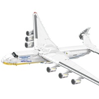 Bijiaxing 57014 An-225 Grand avion de transport en plastique, blocs de construction, jouet d'assemblage d'avion à grande échelle pour les enfants de 7 à 14 ans