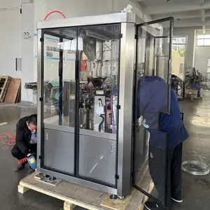 2023 새로운 디자인 단일 레인 자동 알루미늄 네스프레소 커피 캡슐 충전 밀봉 기계