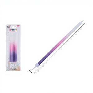 6 Velas Decorativas de Cera con Degradado de Color para Cumpleaños, Fiestas, Celebraciones, sin Humo, Aptas para Bares, Año Nuevo, Pascua, Ramadán, Peiyong 60210 - Product Image 1