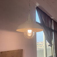 Lampe suspendue vintage crème, luminaire rétro pour bar, lampe suspendue E27, luminaire de plafond pour restaurant, café