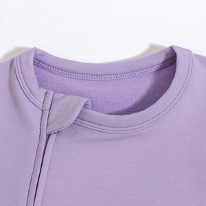 Design classique en gros printemps automne pyjamas avec fermeture éclair à manches longues solide garçons filles nouveau-né bébé barboteuse 0-12 <span class=keywords><strong>mois</strong></span> - Product Image 4