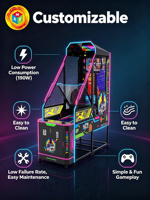 Machine d'arcade de basket-ball à monnayeur, prix d'usine, jeu de tir de basket-ball de rue avec distribution de tickets, à vendre