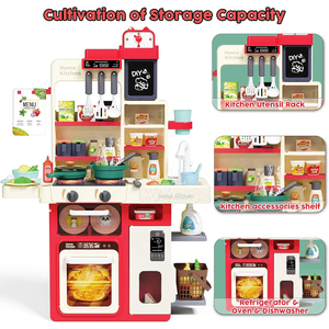 Ensemble de <span class=keywords><strong>cuisine</strong></span> de jeu d'imitation de 63 pièces avec accessoires de <span class=keywords><strong>cuisine</strong></span>, évier de jeu et ensemble d'aliments <span class=keywords><strong>pour</strong></span> filles et garçons - Product Image 3
