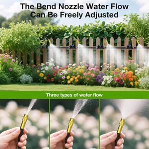 Kit d'irrigation par micro-pulvérisation 10M, connecteurs en laiton, raccord rapide, système d'arrosage extérieur pour jardin, flexible, installation facile - Product Image 4