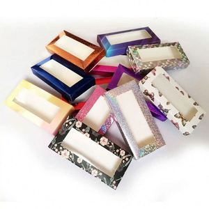 Wholesale Custom Holographic pink Private logo 3d Mink Eyelashes Packaging Boxes - Product Image 2