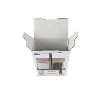 Boîte en carton ondulé recyclé écologique en gros, support réutilisable pour sel et poivre, finition gaufrée, pailletée et pelliculage mat