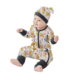 Neonato bambino di bambù abbigliamento a maniche lunghe con doppia cerniera pigiama invernale per ragazzi ragazze ODM per 6-9 9-12 <span class=keywords><strong>mesi</strong></span> - Product Image 6