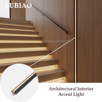Profilé en aluminium pour éclairage encastré LED, pour panneau mural de 18 mm, installation dissimulée, diffuseur noir, luminaire LED YB3004-31