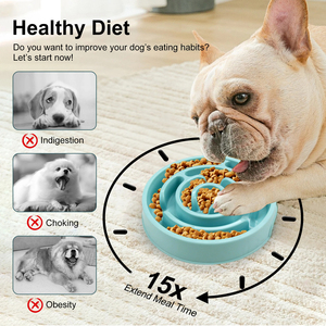 Bol à alimentation lente pour chien de compagnie amusant, antidérapant, anti-avullement, plats d'alimentation plus lents, bol écologique pour chien pour grand, moyen et petit chien, chiot - Product Image 3