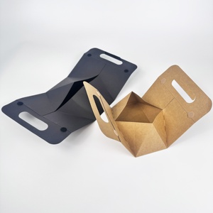 Bán buôn tùy chỉnh có thể gập lại tam giác Kraft hộp giấy với Hook-and-loop dính và xử lý - Product Image 2