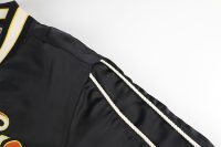 Veste de baseball d'hiver unisexe Wengshuo personnalisée à deux couches, en velours côtelé avec doublure polyester/coton, design patchwork, simple boutonnage