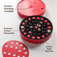 Boîte Cadeau Ronde Rigide de Luxe Personnalisée pour Chocolats, Emballage Circulaire en Carton Premium, Vente en Gros pour Bonbons et Sucreries