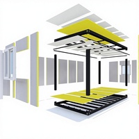 Maisons conteneurs préfabriquées en acier sur mesure, design ferme, démontables, en acier galvanisé à chaud, à faible coût, pour bureaux, hôtels et villas