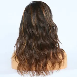 Perruque lace wig brésilienne style vierge, cheveux naturels, raie profonde, hd, couleur du balage, 13X6, pour femmes noires