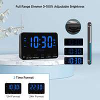 Übergroßes LED-Digital-Display FM-Radio Wecker mit Doppelalarmfunktion und Kopfhörerausgang für Senioren-Radio am Bett