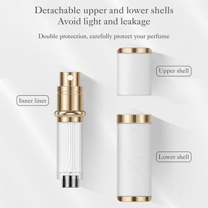 8ml/10ml/15ml/20ml Small Square Aluminum <b>Perfume</b> Pump Sprayer Bottle Chic Looking Acid Etched for Business Travel Purse Storage - Product Image 2