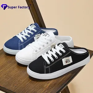 2025, zapatos náuticos de cinta con punta redonda de corte bajo para mujer, zapatillas blancas para Primavera, Otoño Invierno, tendencia de moda para estudiantes, Exportación - Product Image 2