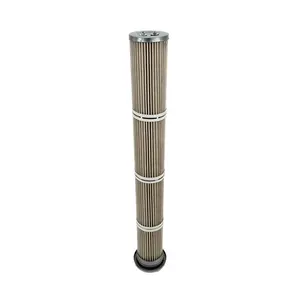 Stainless steel end cover PTFE coated dry smoke flange type dust filter element