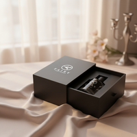 Flacon de parfum de 50ml 100ml fourni avec étiquette, boîte d'emballage de luxe pour flacon de parfum, flacon de parfum et sac