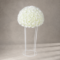 Boule de fleurs artificielles en forme de rose, style coréen, pour décoration d'allée de mariage, demi-cercle, décorations de lieux événementiels, provenance Chine