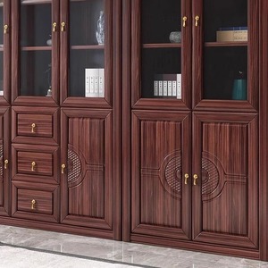 Ultrasonic <b>Bookcase</b> <b>Solid</b> <b>Wood</b> Storage Cabinet With Drawers For Home Office Library Reading Room - Product Image 3