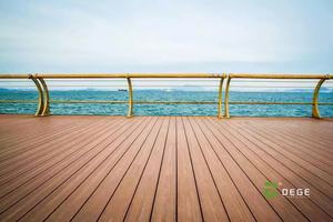 Plancher extérieur en composite bois-plastique PVC imitation teck moderne, facile à nettoyer, imperméable, <span class=keywords><strong>pour</strong></span> balcon et jardin, style européen - Product Image 4