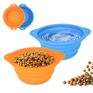 Mangkuk Pemberi Makan Hewan Peliharaan Silikon Dapat Dilipat untuk Perjalanan Khusus Anjing dan Kucing Luar Ruangan - Product Image 5