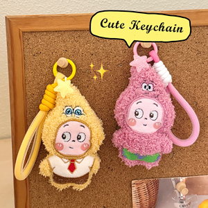 Porte-clés poupée en peluche petites étoiles, pendentif de <span class=keywords><strong>sac</strong></span> à <span class=keywords><strong>dos</strong></span> mignon dessin animé, pendentif de <span class=keywords><strong>sac</strong></span> à <span class=keywords><strong>dos</strong></span> étoiles bulles, cadeaux pour garçons et filles - Product Image 2