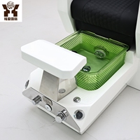 Fauteuil de pédicure de luxe en cuir PU, inclinable électriquement, avec spa pour les pieds, fauteuil de massage avec accoudoirs, station de pédicure pour salon de manucure