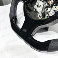Vente directe d'usine Volant sport en cuir véritable en fibre de carbone noir brillant personnalisé adapté à BMW E46 E45