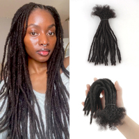Orientfashion – Extensions de dreadlocks en cheveux humains vierges non traités, toutes longueurs disponibles, couleur noir naturel