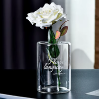 Groothandel glazen bloemenvaas, transparante rietdiffuserfles & glazen aromatherapiecontainer
