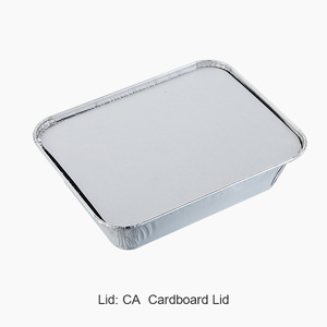 F100 Plateau en feuille d'<span class=keywords><strong>aluminium</strong></span> pour restaurant Casserole <span class=keywords><strong>alimentaire</strong></span> jetable pour la restauration 880ml Boîte à emporter en fer blanc avec couvercle en carton Argentine - Product Image 3