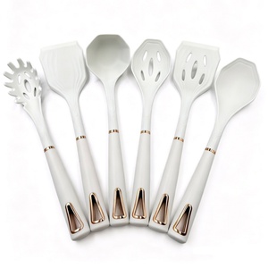 New Design Kitchen Utensils Set Heat-resistant Spatula Spoon Cooking Tools Silicone Utensils Set With Holder - Product Image 1