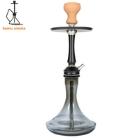 Design russe narguilé noir Shisha fumée avec cristal narguilé vasso vente en gros
