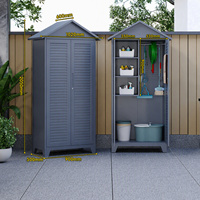 Armoire de rangement extérieure moderne en acier, étanche et résistante au soleil, avec porte à persiennes, pour équipement de pêche, outils de jardin, villa, cour, terrasse