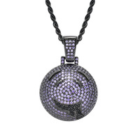 Collier pendentif personnalisé en micro-pavé CZ, bijoux hip-hop